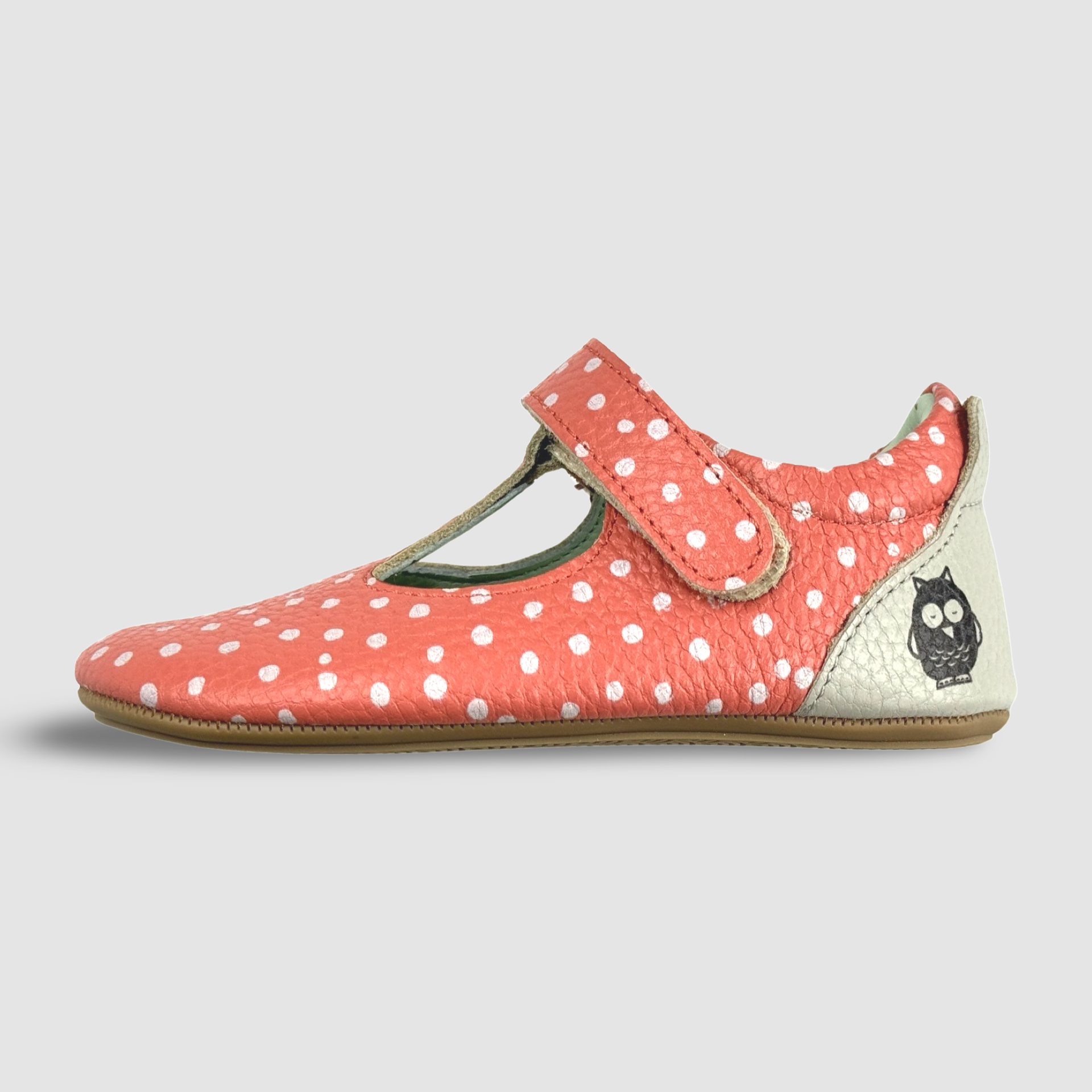 Poco Nido Mighty Shoes. Spotted T Bar Toddler Shoes