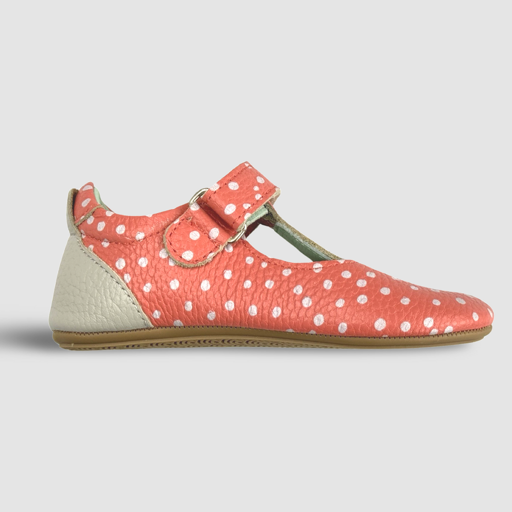 Poco Nido Mighty Shoes. Spotted T Bar Toddler Shoes