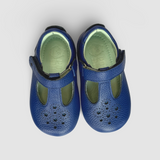 Mighty Shoes. Marine Blue Star Punch T Bar Shoe