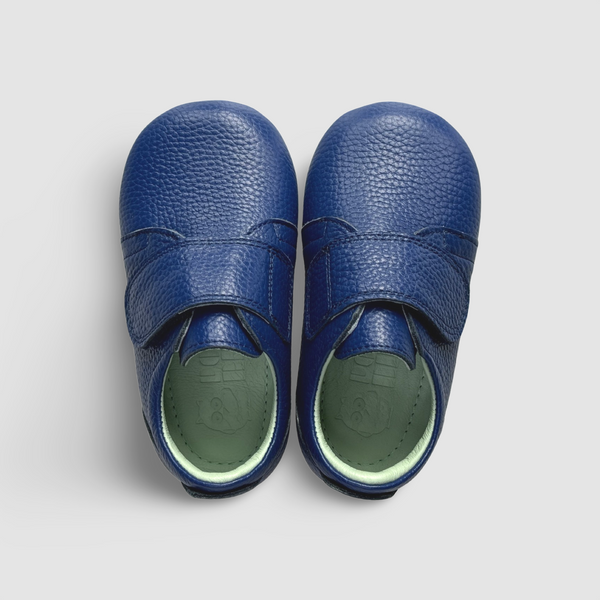 Mighty Shoes. Marine Blue Strap Shoe