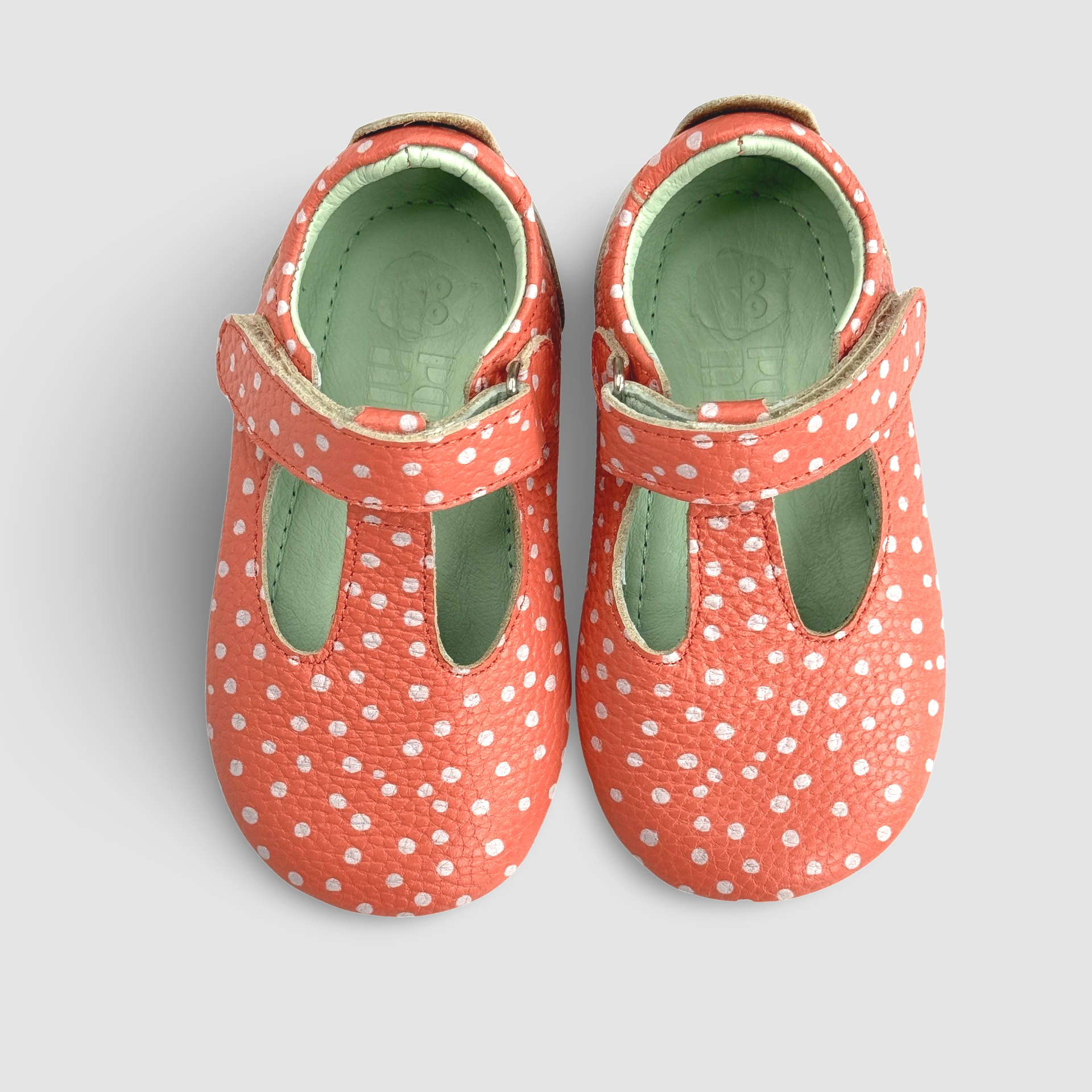 Poco Nido Mighty Shoes. Spotted T Bar Toddler Shoes