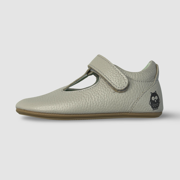 Mighty Shoes. Grey T Bar Shoe