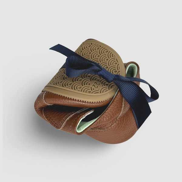 Mighty Shoes. Nutmeg Brown Strap Shoe