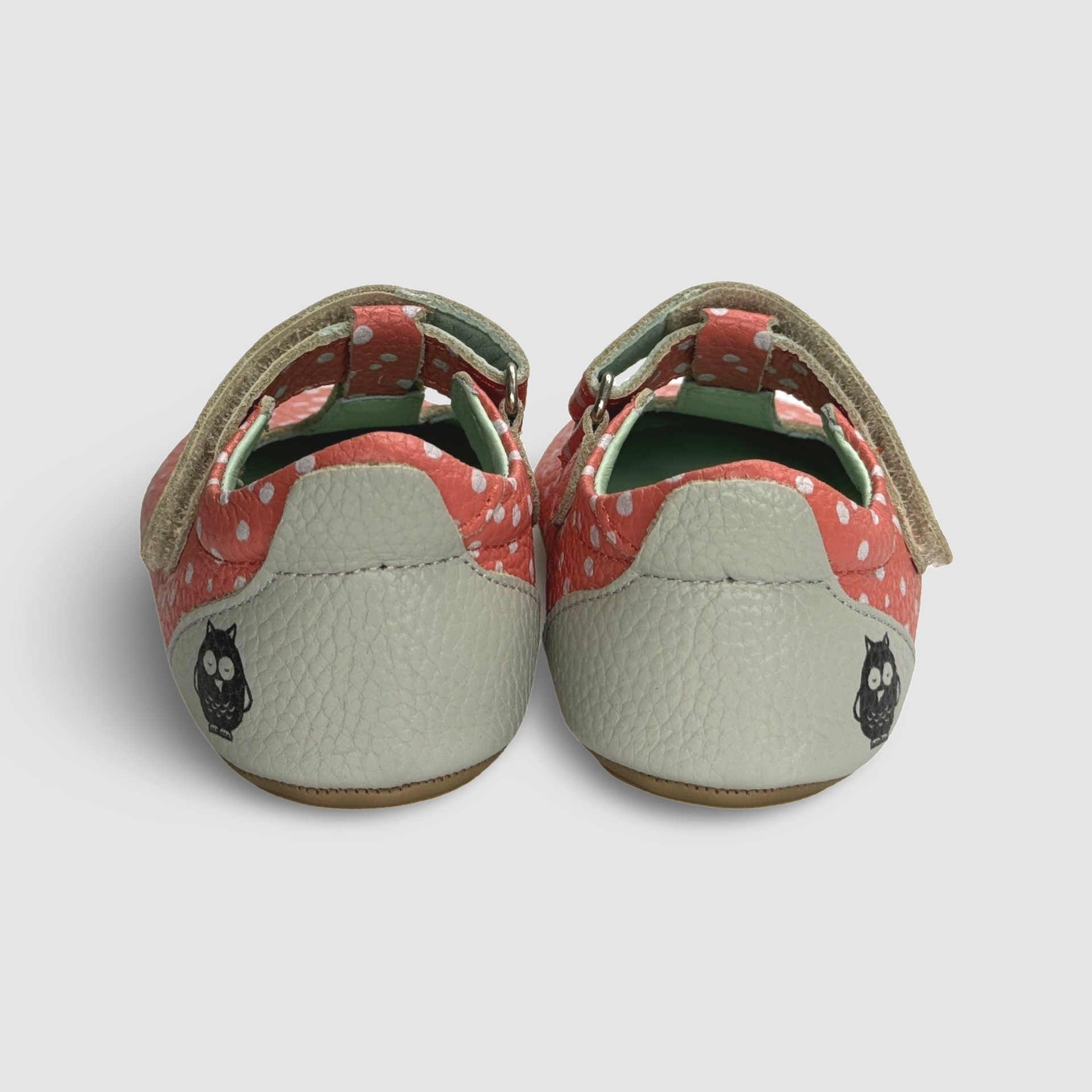 Poco Nido Mighty Shoes. Spotted T Bar Toddler Shoes