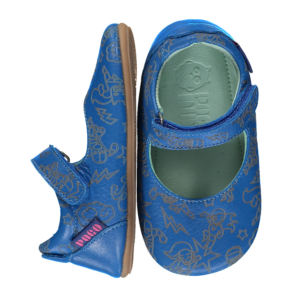 Poco Nido Mighty Shoes. Hero Etch Mary Jane Toddler Shoes