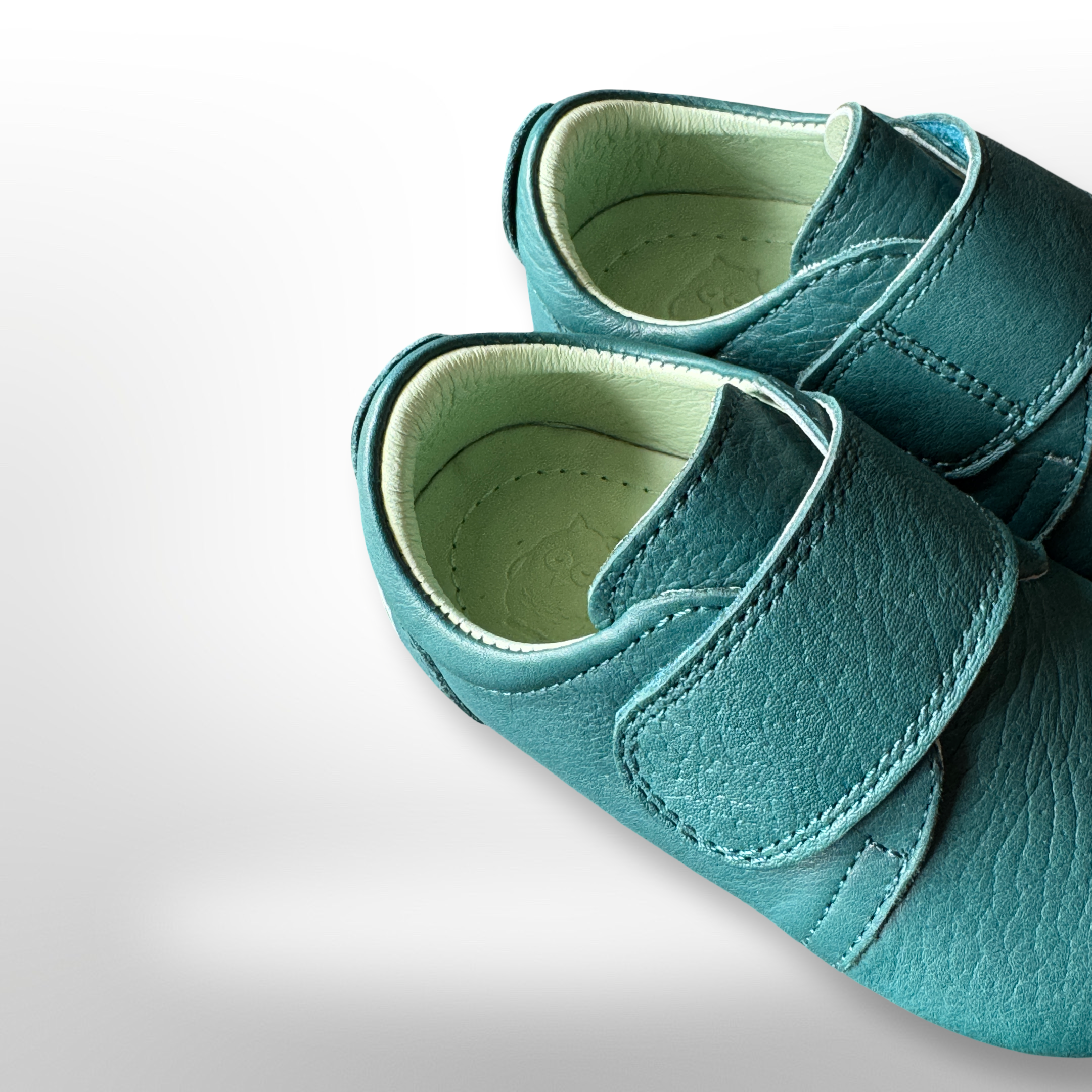 Poco Nido Teal Wide Strap Toddler Shoes. Mighty Shoes