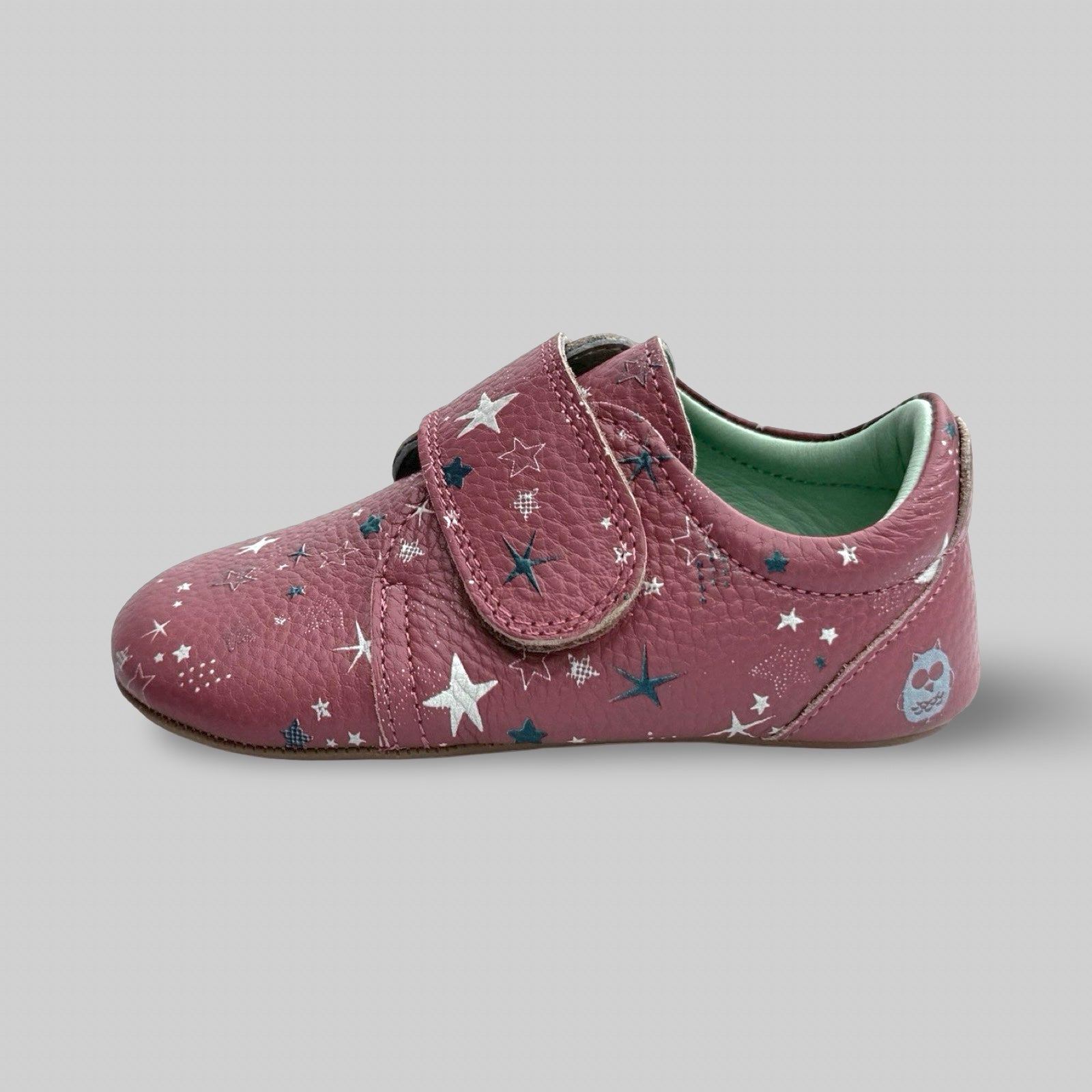 Poco Nido Mighty Shoes. Children's Star Print Wide Strap Shoe