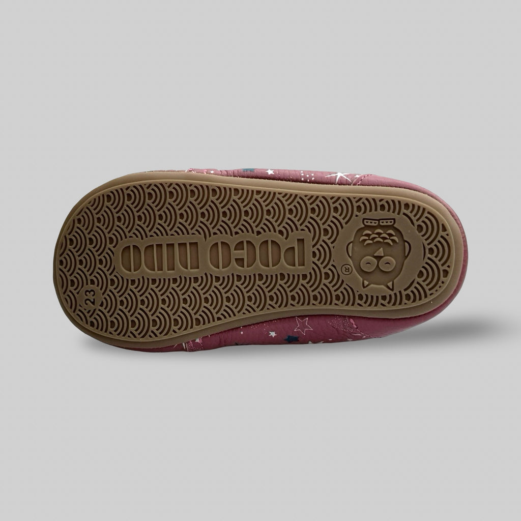 Poco Nido Mighty Shoes. Children's Star Print Wide Strap Shoe