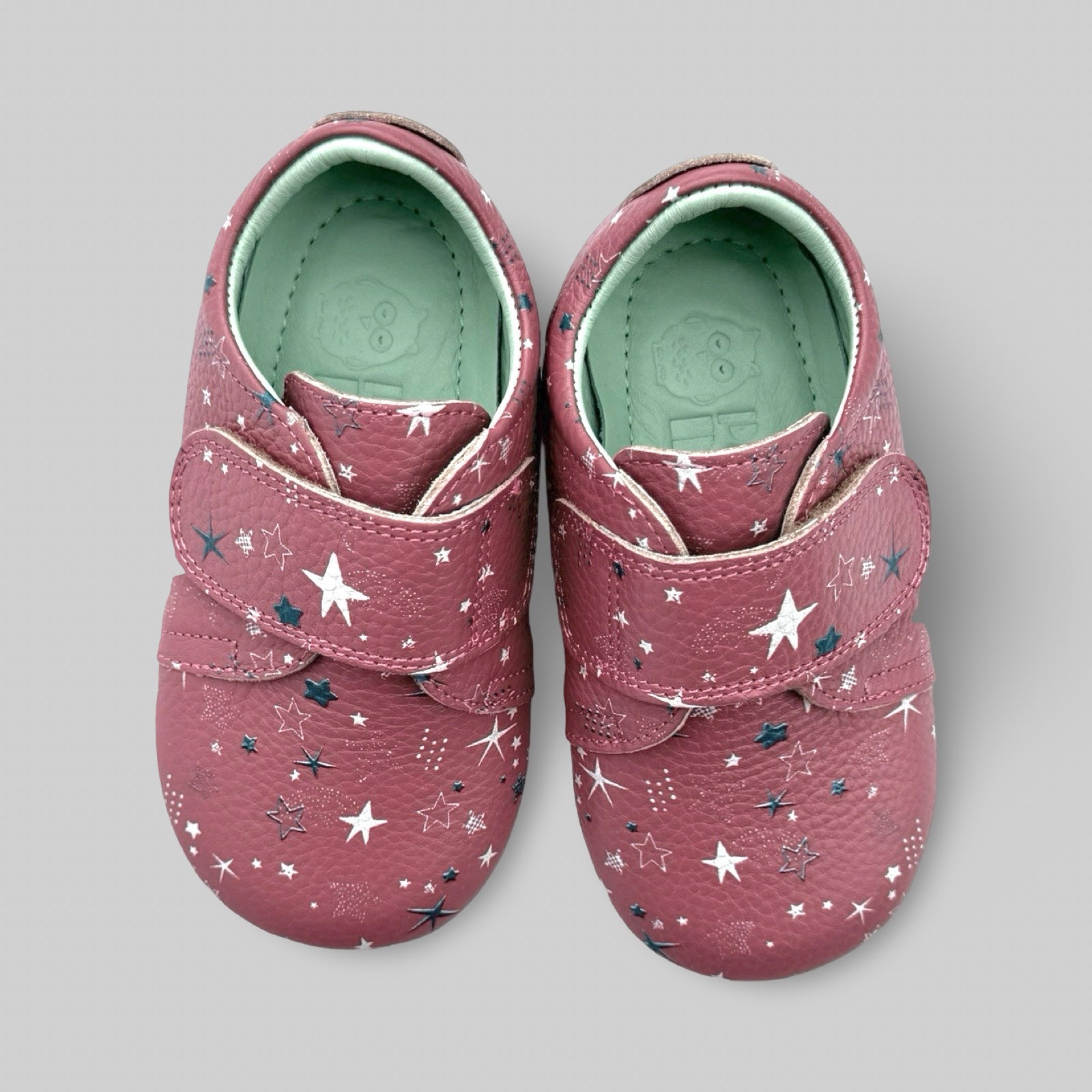 Poco Nido Mighty Shoes. Children's Star Print Wide Strap Shoe