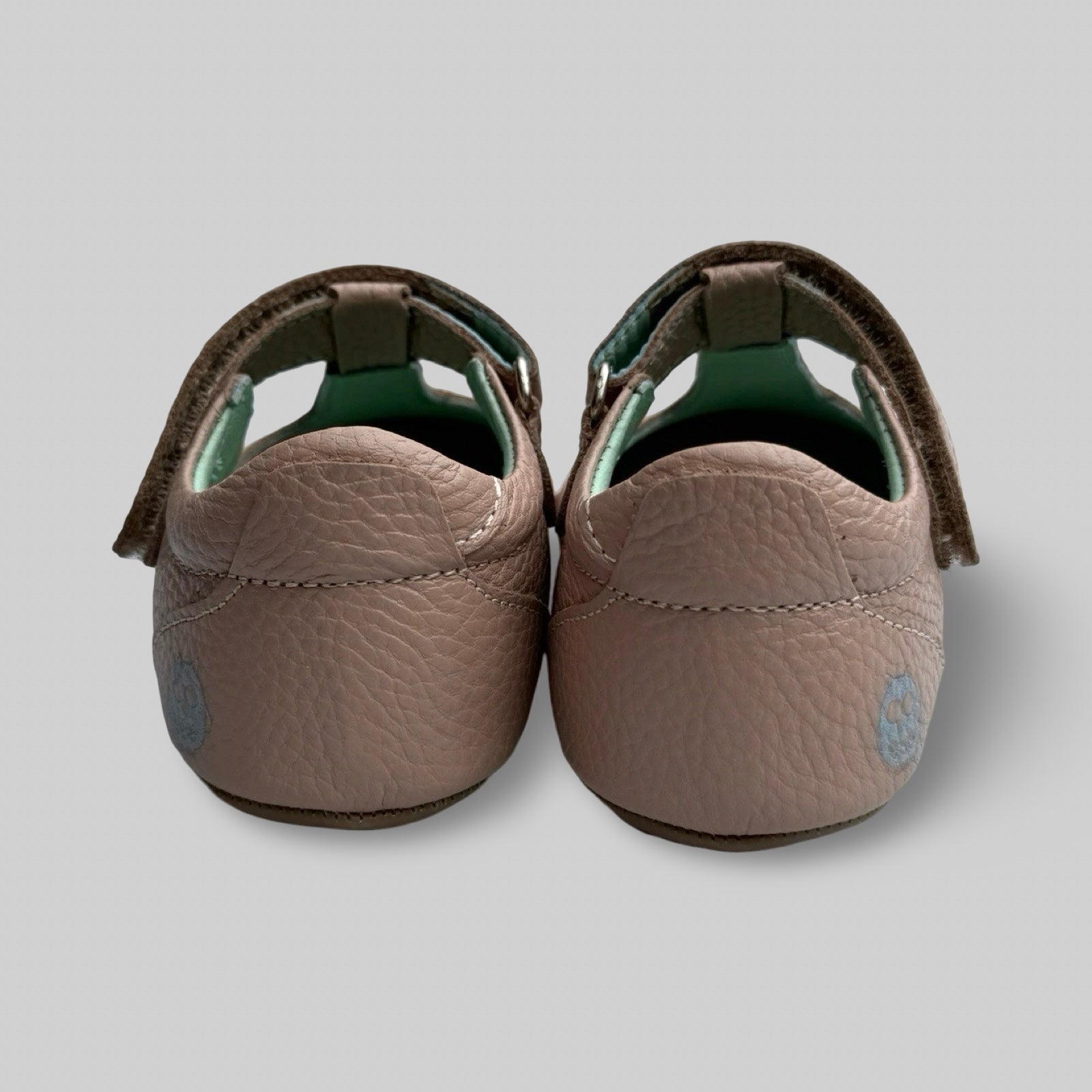 Poco Nido Mighty Shoes. Children's Plaster Pink T Bar Shoes