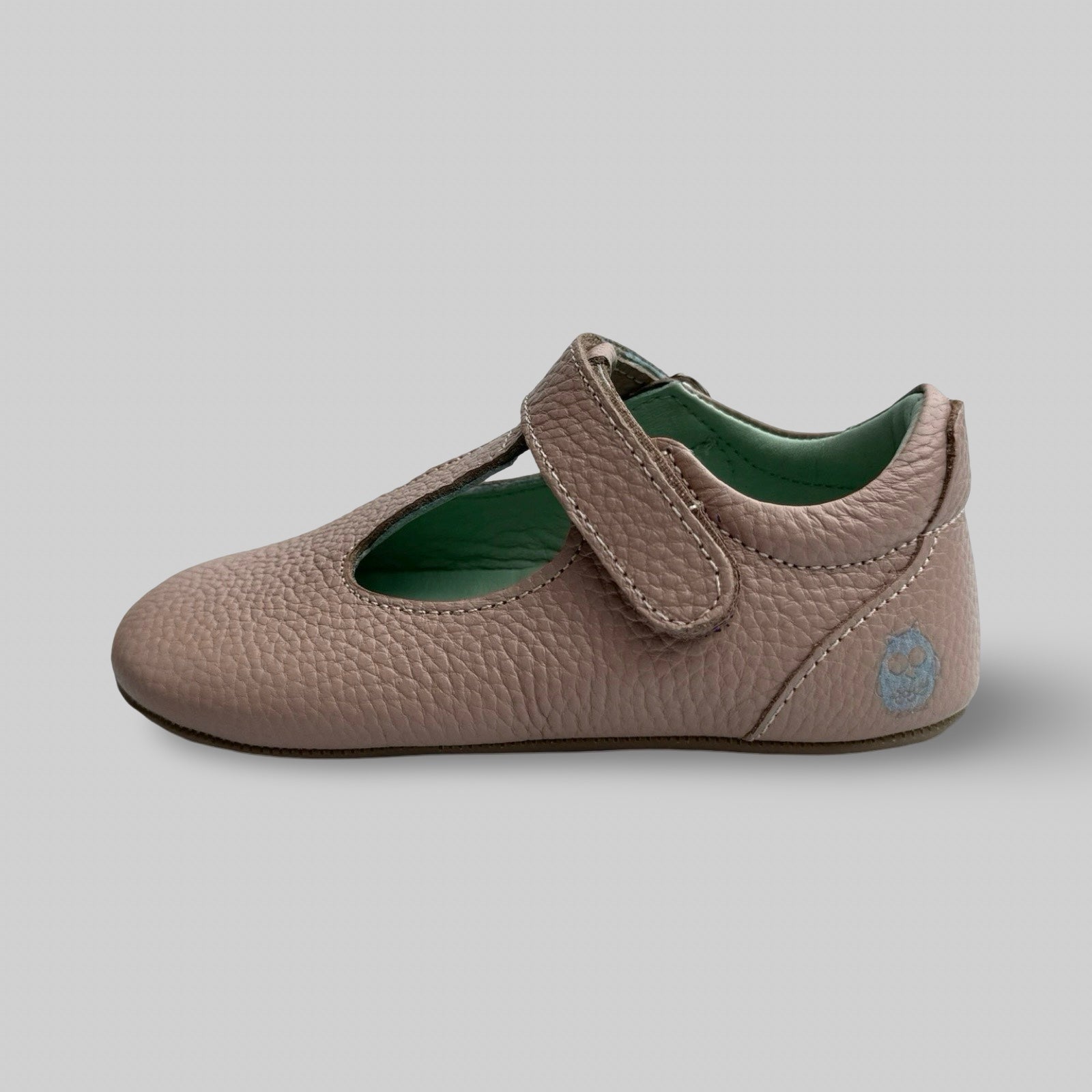 Poco Nido Mighty Shoes. Children's Plaster Pink T Bar Shoes