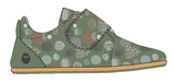 *PREORDER-1ST AUGUST DELIVERY* Mighty Shoes. Moss Green Dabs Print Strap Shoe