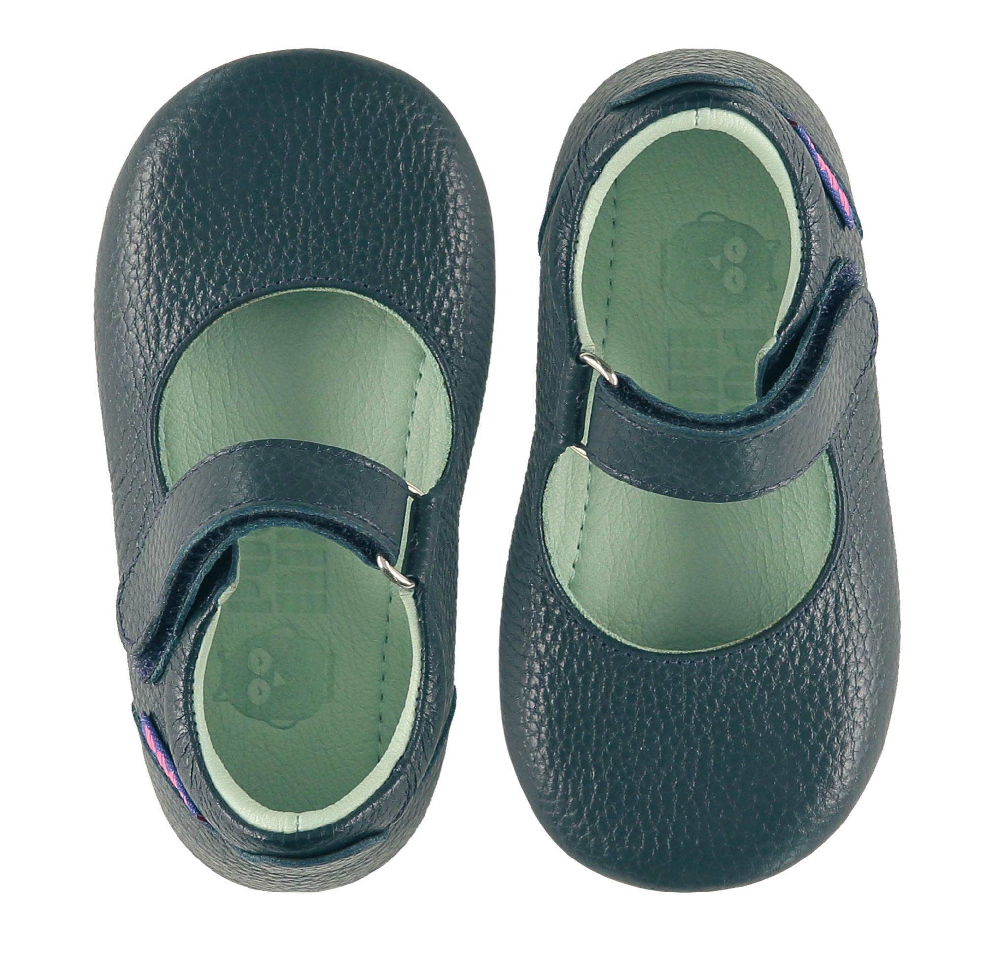 Mary Jane Toddler Shoes. Poco Nido Teal Mighty Shoes