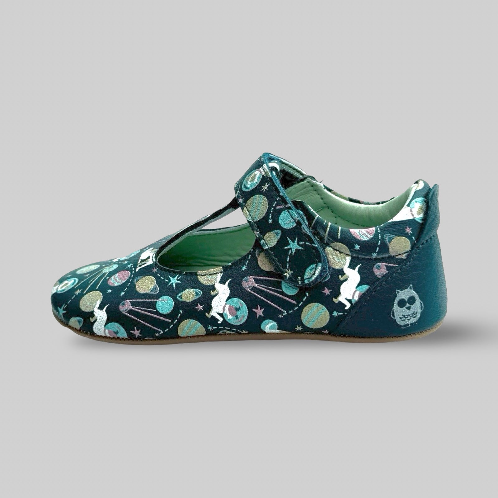 Poco Nido Mighty Shoes. Space Dog T Bar Toddler Shoes