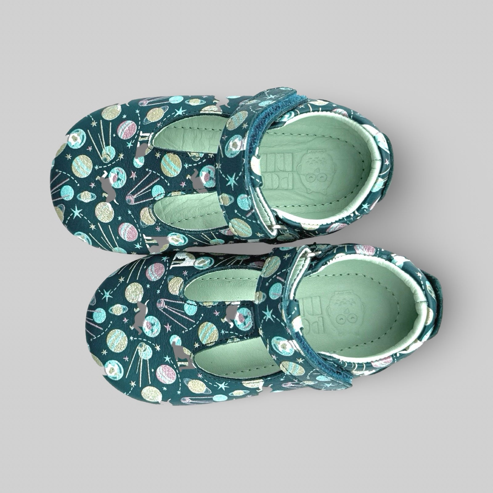 Poco Nido Mighty Shoes. Space Dog T Bar Toddler Shoes