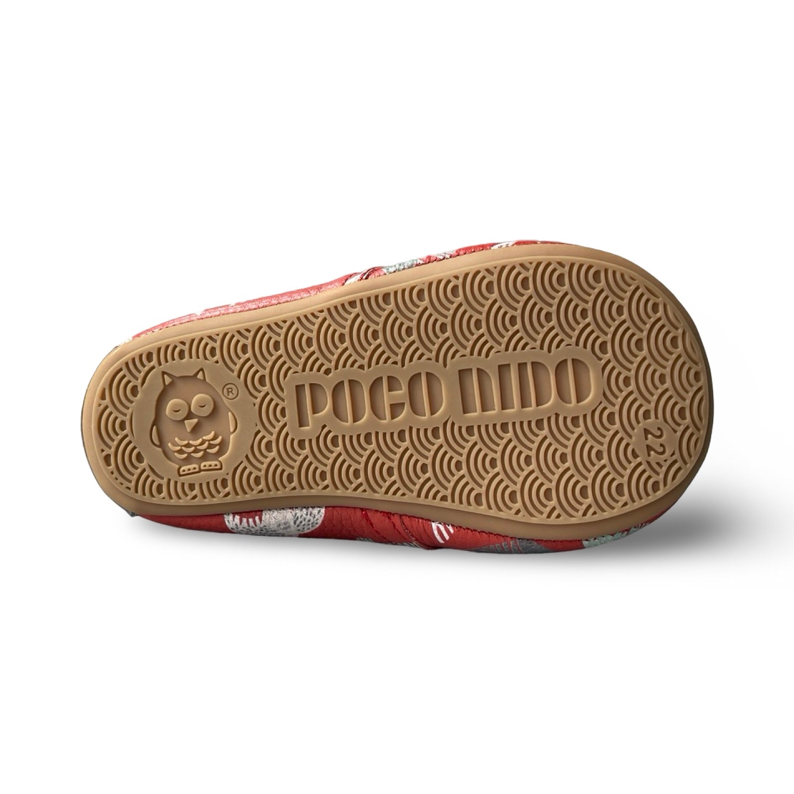 Poco Nido Mighty Shoes. Children's Bird Print Red Desert Boot