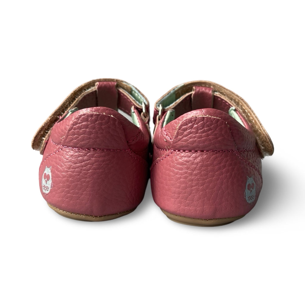 Star Punch T Bar Toddler Shoes. Poco Nido Pink Mighty Shoes
