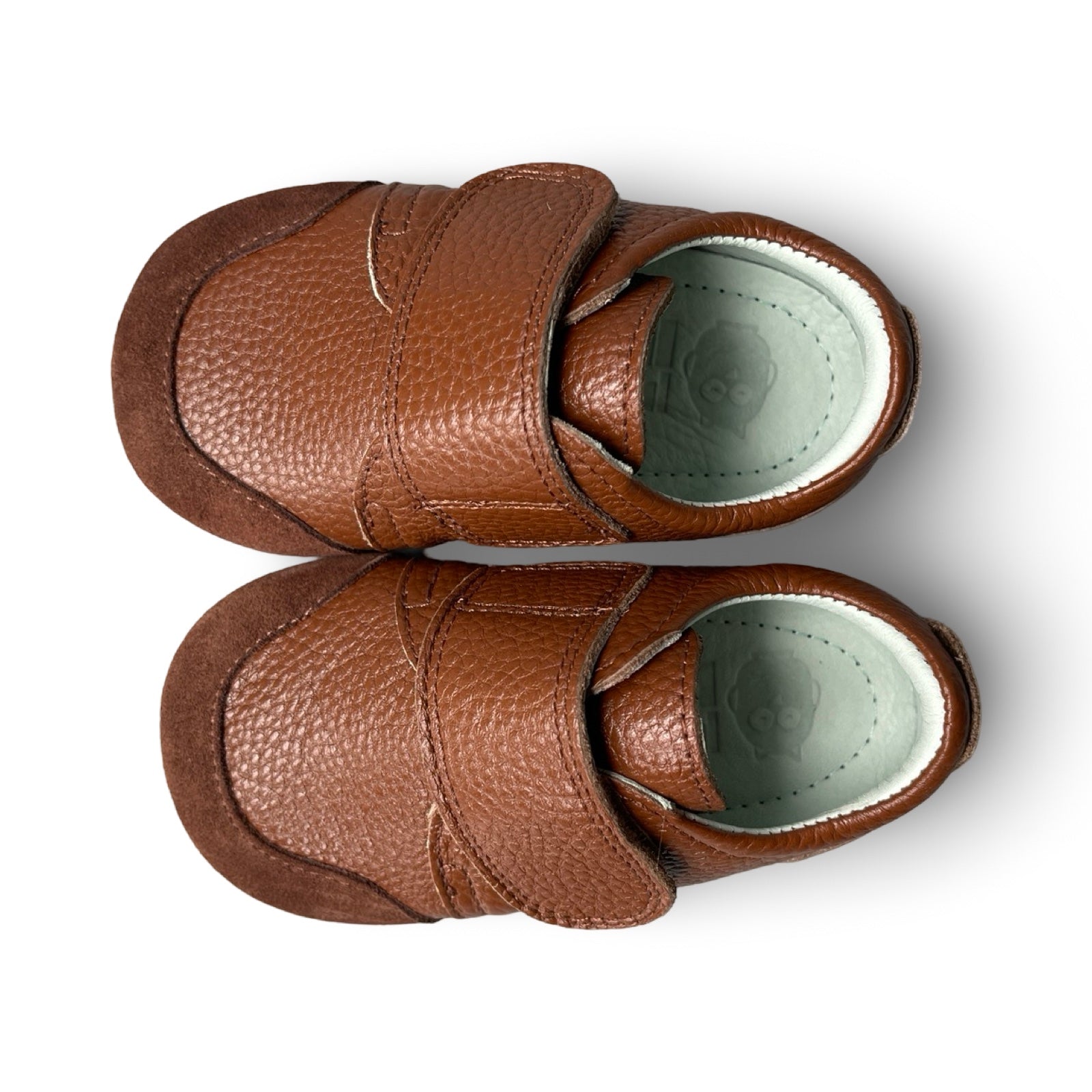 Poco Nido Tan Wide Strap Toddler Shoes With Toe Bumper. Mighty Shoes