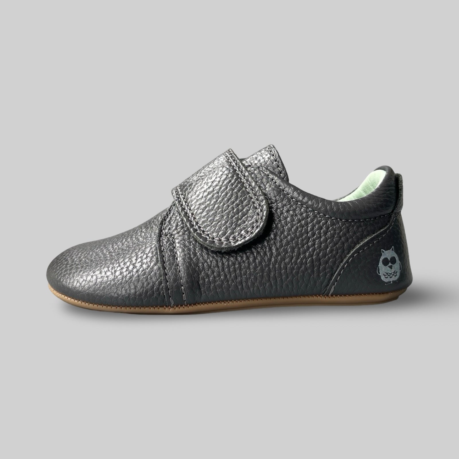 Poco Nido Grey Wide Strap Toddler Shoes. Mighty Shoes