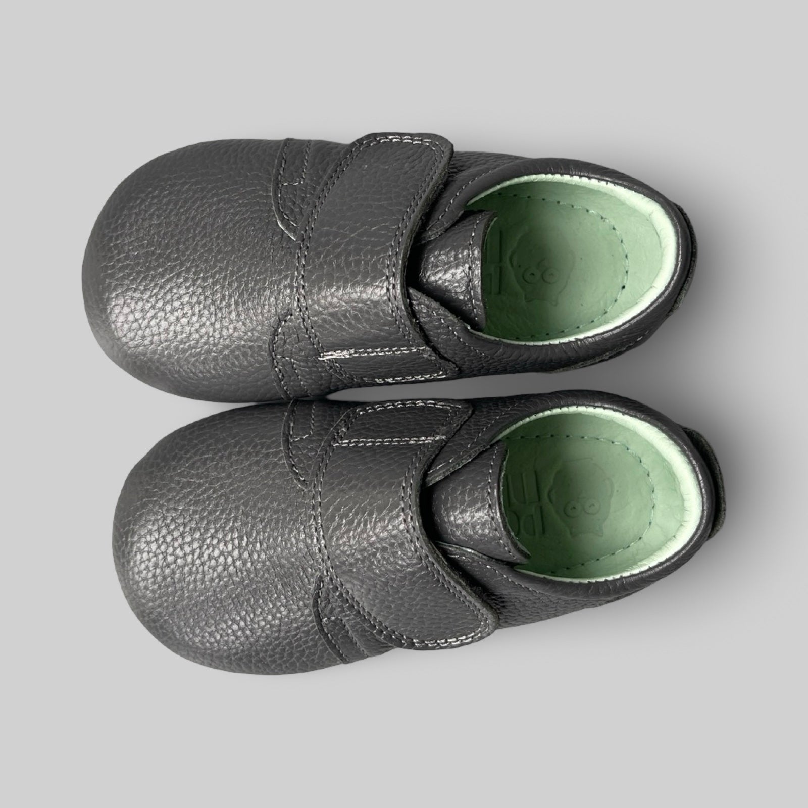 Poco Nido Grey Wide Strap Toddler Shoes. Mighty Shoes