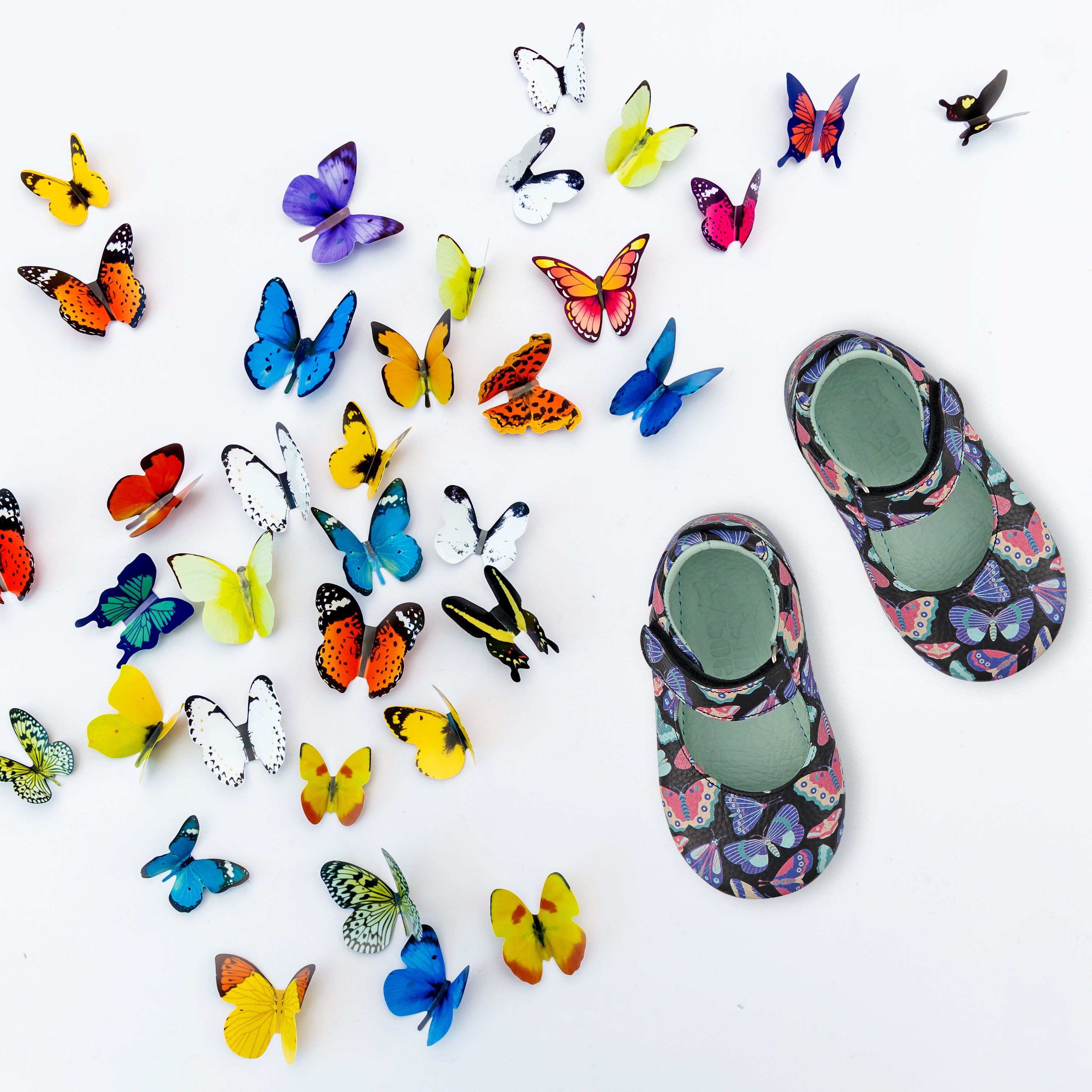 Poco Nido Mighty Shoes. Children's Butterflies Mary Jane Shoes