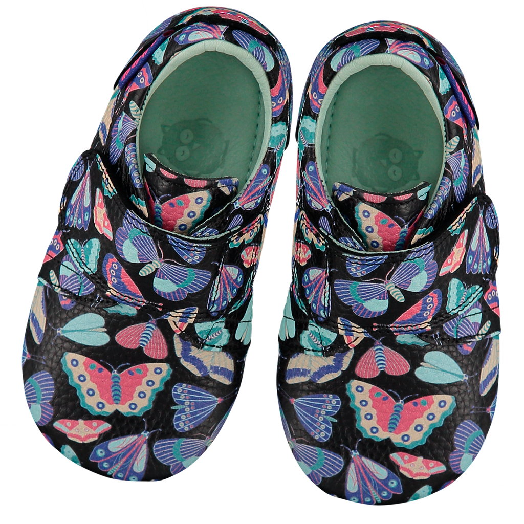 Poco Nido Mighty Shoes. Children's Butterflies Strap Shoe