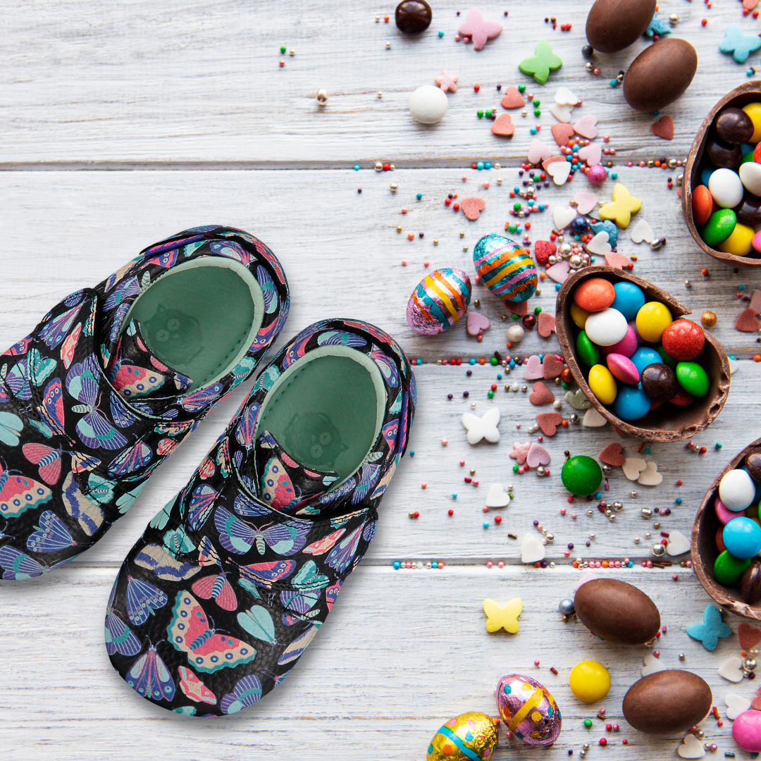 Poco Nido Mighty Shoes. Children's Butterflies Strap Shoe