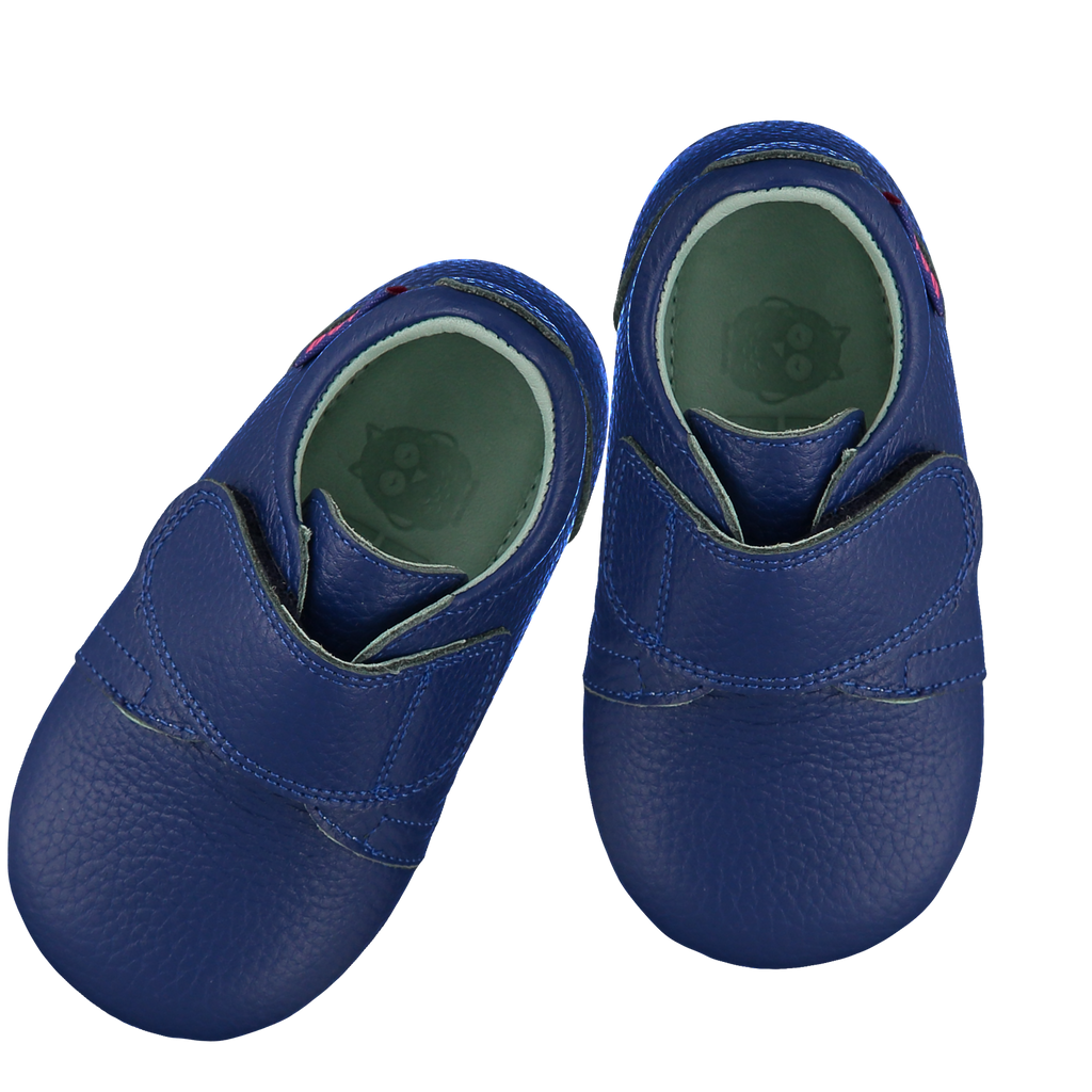 Mighty Shoes. Children's Ink Blue Strap Shoe