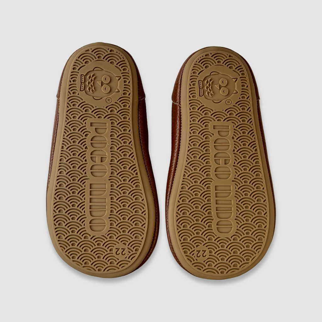 Poco Nido Tan Wide Strap Toddler Shoes. Mighty Shoes