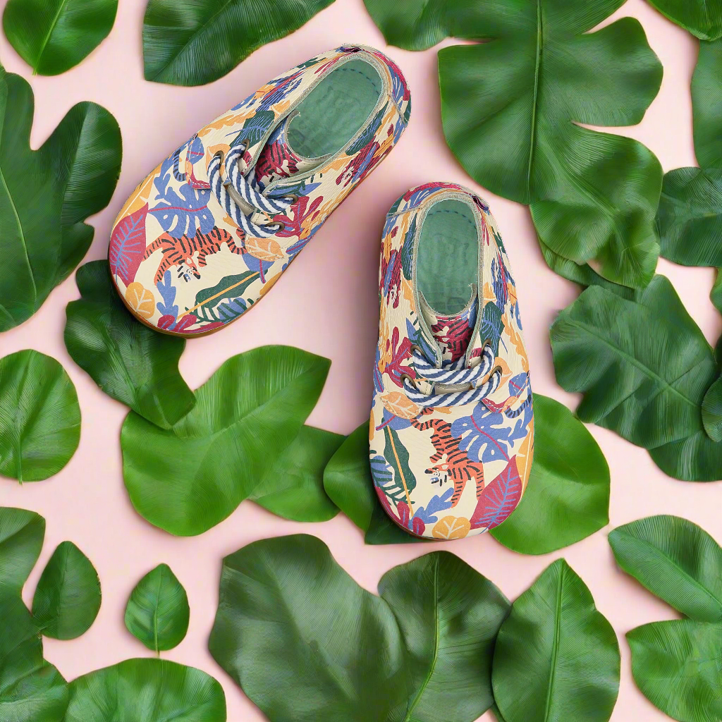 Poco Nido Mighty Shoes. Children's Rainbow Tiger Desert Boot.