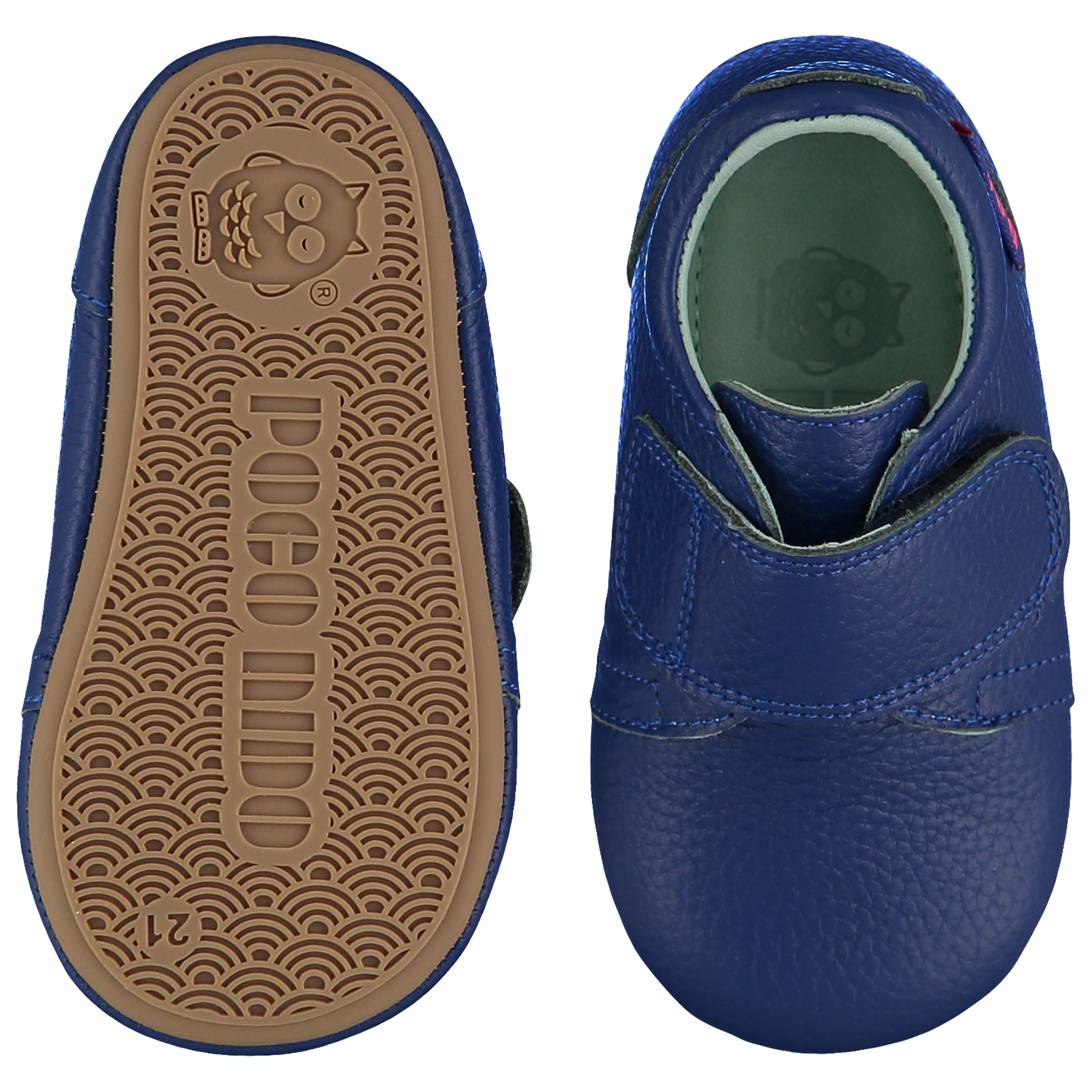 Mighty Shoes. Ink blue leather strap shoes, leather lined. Poco Nido baby, toddler and childrens shoes make unique gifts - as christmas gifts, stocking fillers, baby shower gifts, new parent gifts, to celebrate new walking skills and many other occasions. They are great toddler shoes too and are perfect for daycare settings.