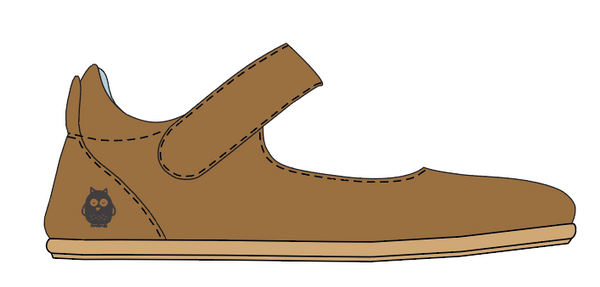 *PREORDER-1ST AUGUST DELIVERY* Mighty Shoes. Tobacco Tan Mary Jane Shoe, With Toe Bumper