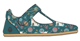*PREORDER-1ST AUGUST DELIVERY* Mighty Shoes. Teal Space Print T Bar Shoe, With Toe Bumper