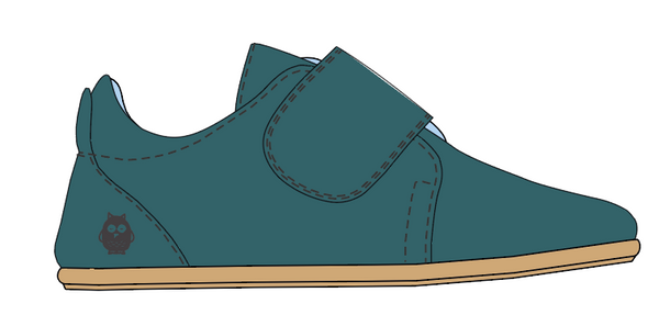 *PREORDER-1ST AUGUST DELIVERY* Mighty Shoes. Teal Strap Shoe, With Toe Bumper